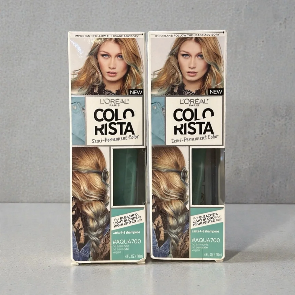 L’Oréal Paris Colorista Semi-Permanent Hair Color #AQUA700 Bundle of 2 - Picture 2 of 5
